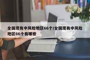 全国现有中风险地区66个/全国现有中风险地区66个有哪些